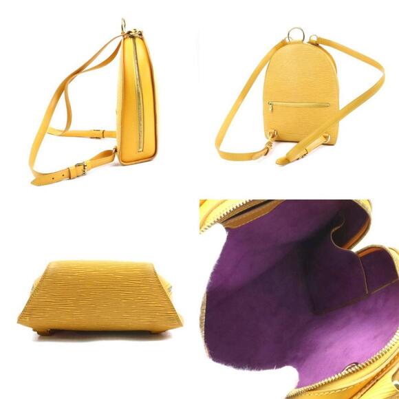 LOUIS VUITTON Yellow Leather Backpack - Picture 2 of 5